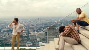 Phil, Stu und Alan auf dem Dach des Hotels in Bangkok